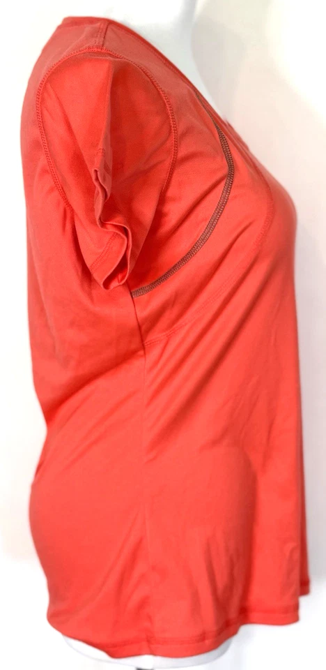 Camiseta Bolle Feminina Tamanho G Laranja Manga Curta Pulôver Atlético Treino - Imagem 3 de 4