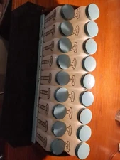 GRIFFITHS SPICE 18 JARS SET AND RACK VINTAGE Missing 3 Aluminum Shaker Lids.