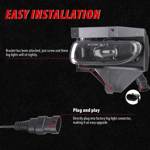 Pair LED Fog Lights Bumper Lamp Left Right for Ford Mustang 1999 2000 2001-2004 - Bild 6 von 14