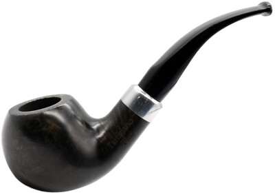 L'Artigiano Dark Walnut Finish Bent Apple Handmade Italian 9mm Filter Pipe (H)