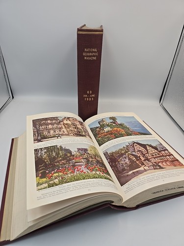 National Geographic Magazine January-December 1933 Vtg Hardcover Book Vol 63, 64 - Picture 5 of 5