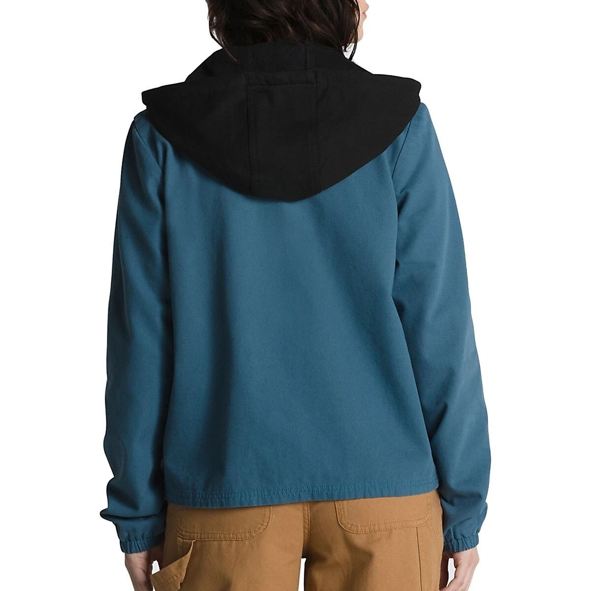 COACH Nuovissima giacca donna Vans Tripp blu acqua marocchino felpa allenatori taglia small