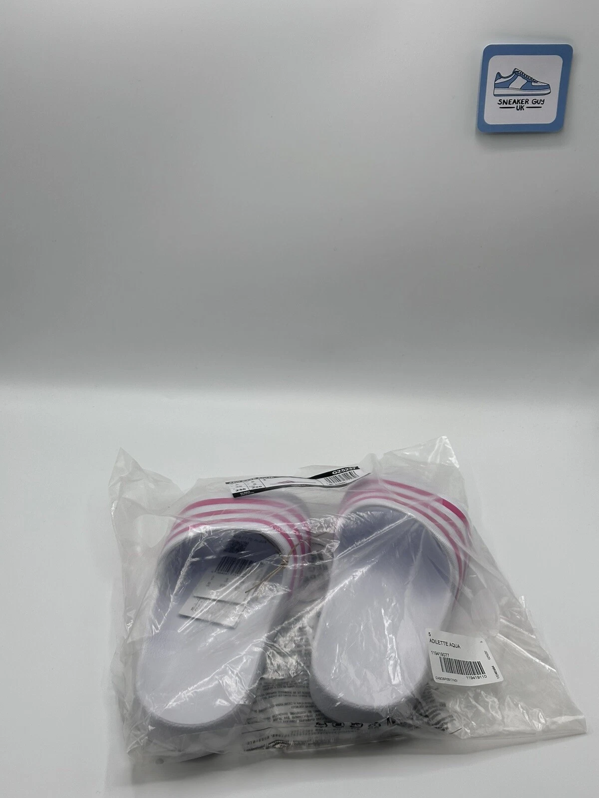 Adidas Adilette Aqua Slides Bianco Rosa Caramella Bianco Donna UK8 Nuove 24H ??