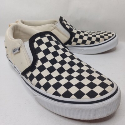 VANS Slip On Skate Sneakers Black White Checkered Shoes Size 5 Youth/ 7 Women's 