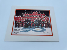 1973 Philadelphia Flyers Sunday Bulletin Hockey Premium Team Photo matted