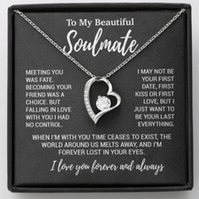 To My Soulmate Necklace, Birthday Gifts For Her, Christmas Gift For Soulmate