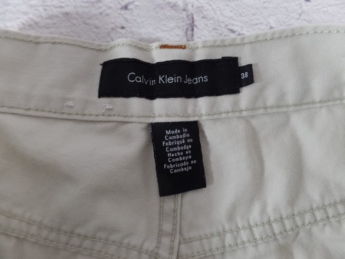 Calvin Klein Denim Jeans Mens 38x30 Beige - Picture 8 of 9
