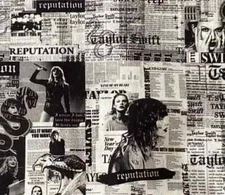 Taylor Swift Fabric Singer Reputation Cotton Fabric by the 1/4 Yard 54-56" Width