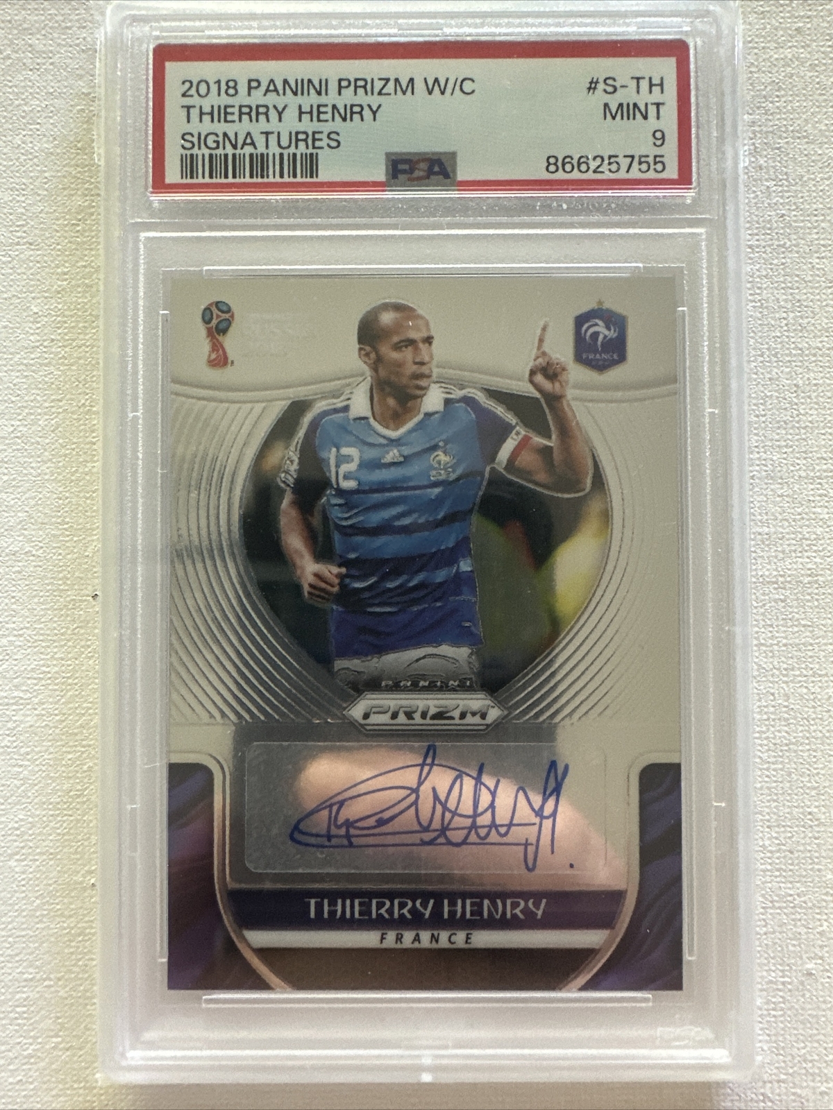 2018 Panini Prizm World Cup =Thierry Henry= Signatures Auto #S-TH 