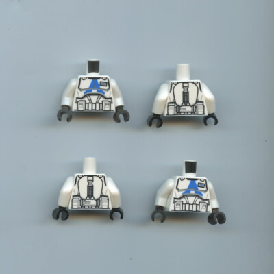 Star Wars LEGO x 4 Torso SW Armor Clone Captain Vaughn with Blue 501st Legion