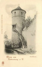 Postcard Germany Gruss Aus Rothenburg Greetings Tower Unposted Undivided C. 1906