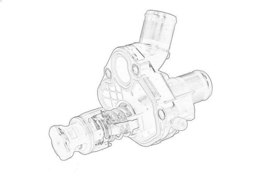 Thermostat, coolant OE PEUGEOT 9811034680 - Picture 6 of 6