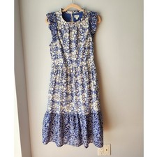 NWOT J. Crew Ruffle Sleeve Mini Dress Floral Blue 10