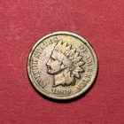 (1) Beautiful Antique 1869 Indian Head Cent/Penny CHOICE VG-VERY GOOD