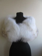 Women's New Golden Island Fox Fur Collar Stole Wrap Cape