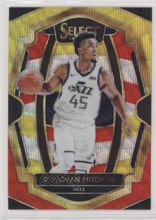 2018-19 Panini Select Premier Level Tri-Color Prizm Donovan Mitchell #178 hs9