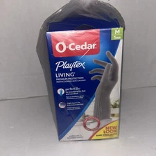 6 - Playtex O’Cedar Living Reusable Cleaning Gloves w/ Drip Catch Cuff - Medium