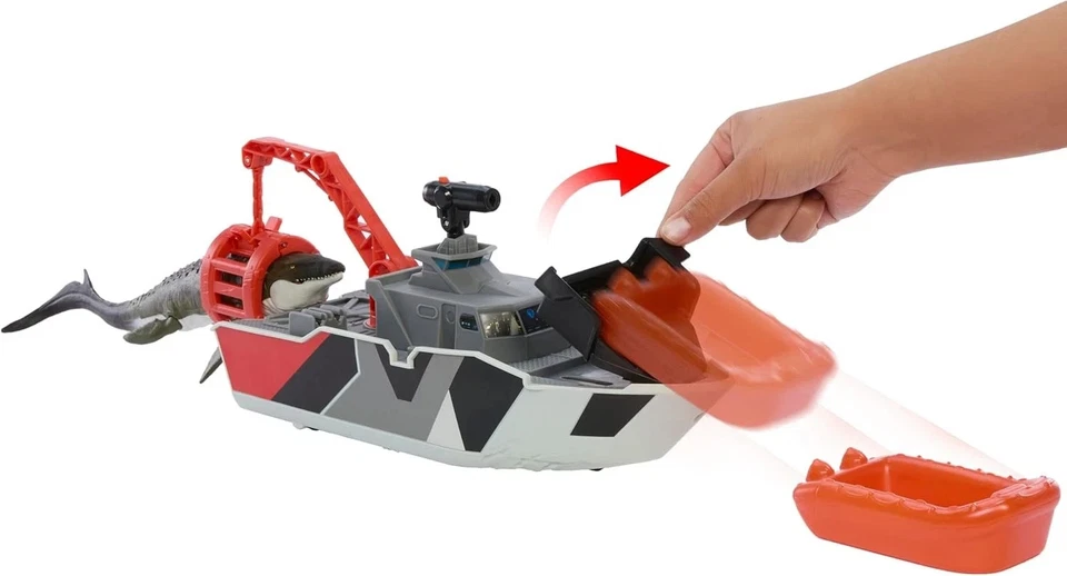 Jurassic World Rebirth Mosasaurus Rescue Action Boat Playset New Toy - Image 4 of 4