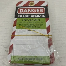 Lock Out Tag Out Machinery Tags - Pack of 10