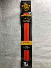 Set of 5 Lion Brand Double Pointed Knitting Needles Size 5/3.75 mm 8" Plastic