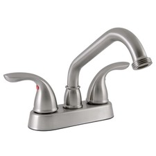 525147 Ashland Laundry Faucet, Dual Handle Design, Satin Nickel Finish