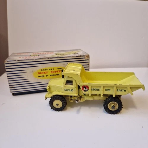 Vintage Boxed Dinky Supertoys No. 965 Euclid Rear Dump Truck Yellow Meccano