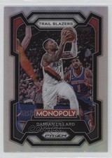 2023-24 Panini Prizm Monopoly Silver Prizm Damian Lillard #73 0ie5