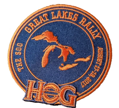New Michigan HOG Embpoidered Pati State Travel Souvenir Applique Great Lakes - Image 1 of 4