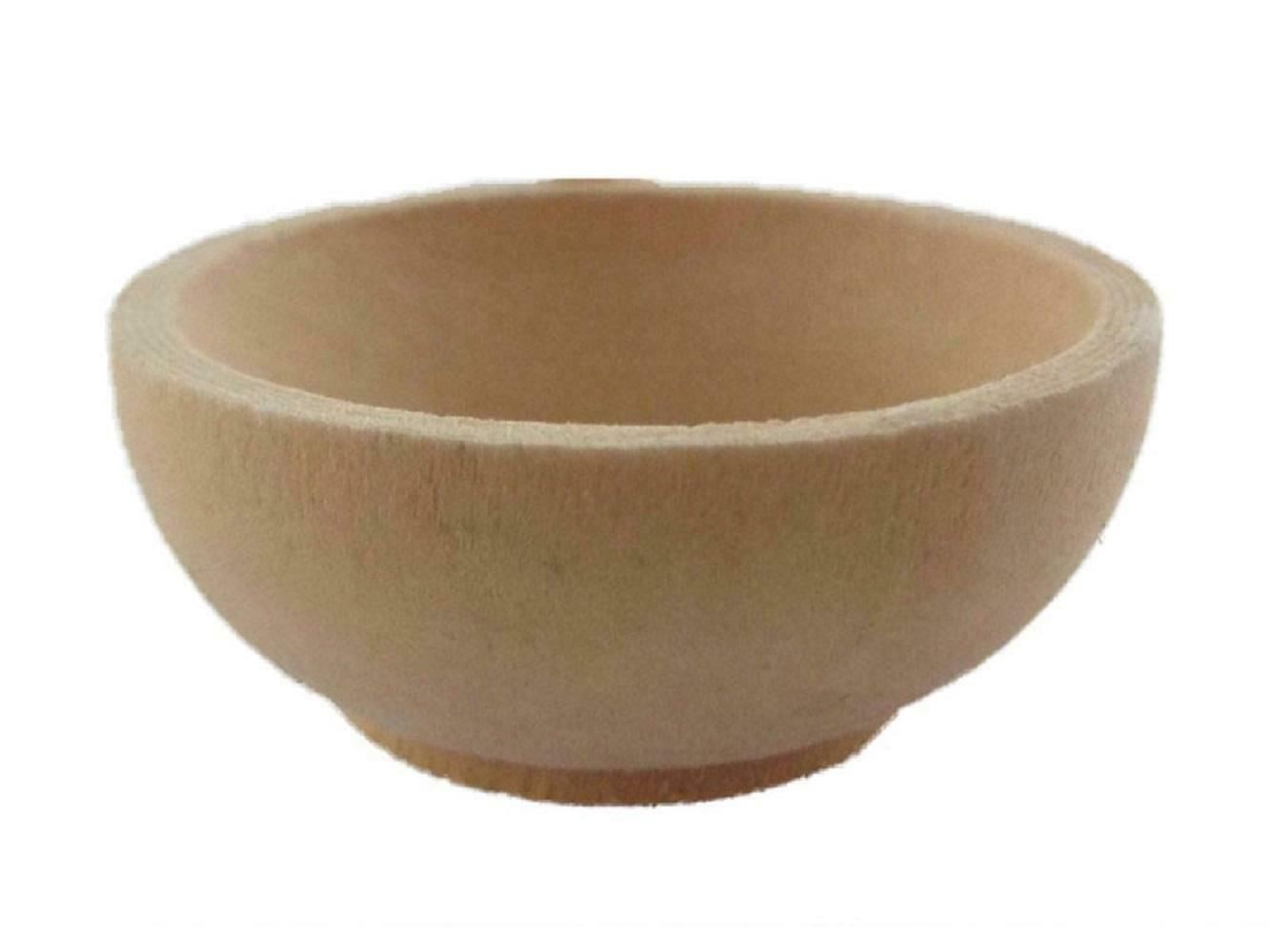 Dolls House Miniature 1:12 Scale Accessory Unfinished Natural Wooden Bowl