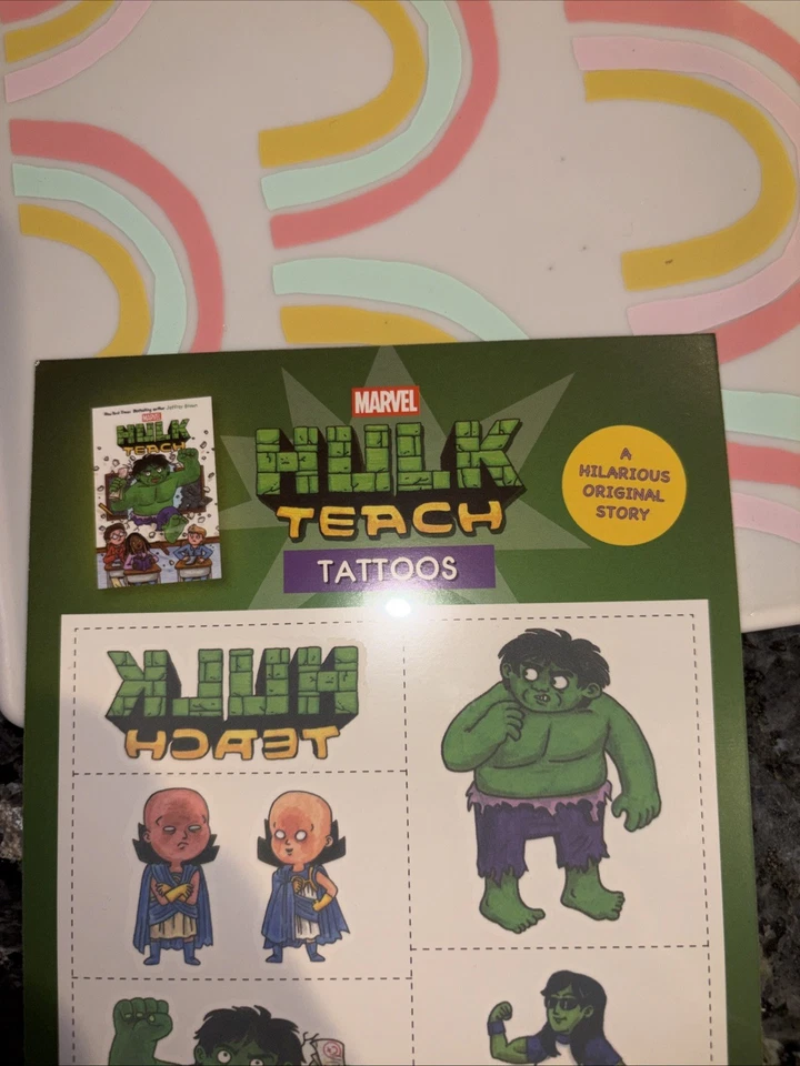 Hoja de tatuaje NYCC HULK TEACH 2025 Foto 2 de 4