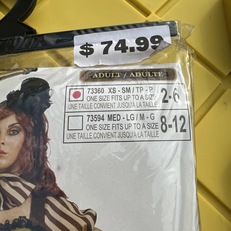 Disfraz de sirena de cuento de hadas Steampunk para mujer XS/SM talla 2-6 para adulto Foto 2 de 4