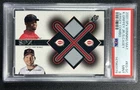 KEN GRIFFEY JR SEAN CASEY PSA 9 2001 UD #KG-SC SPX WINNING MATERIALS DUOS JERSEY