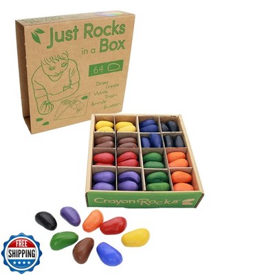 Crayon Rocks Just Rocks in a Box, 8 Colors, Tripod Grip Crayons Made For Hand