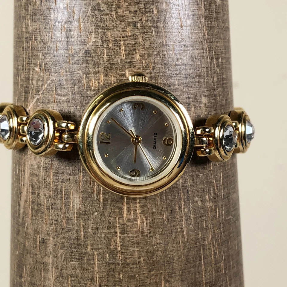 Reloj Avon Mujer AV4004 Vestido Abril Piedra Natal Oro Pulsera Cuarzo 21mm 7 1/2" Foto 2 de 4