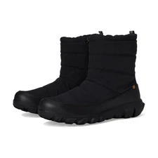 Bogs Women's 11 Black Cedar Quilt Ankle Boots Fleece Lined Waterproof BR12-7