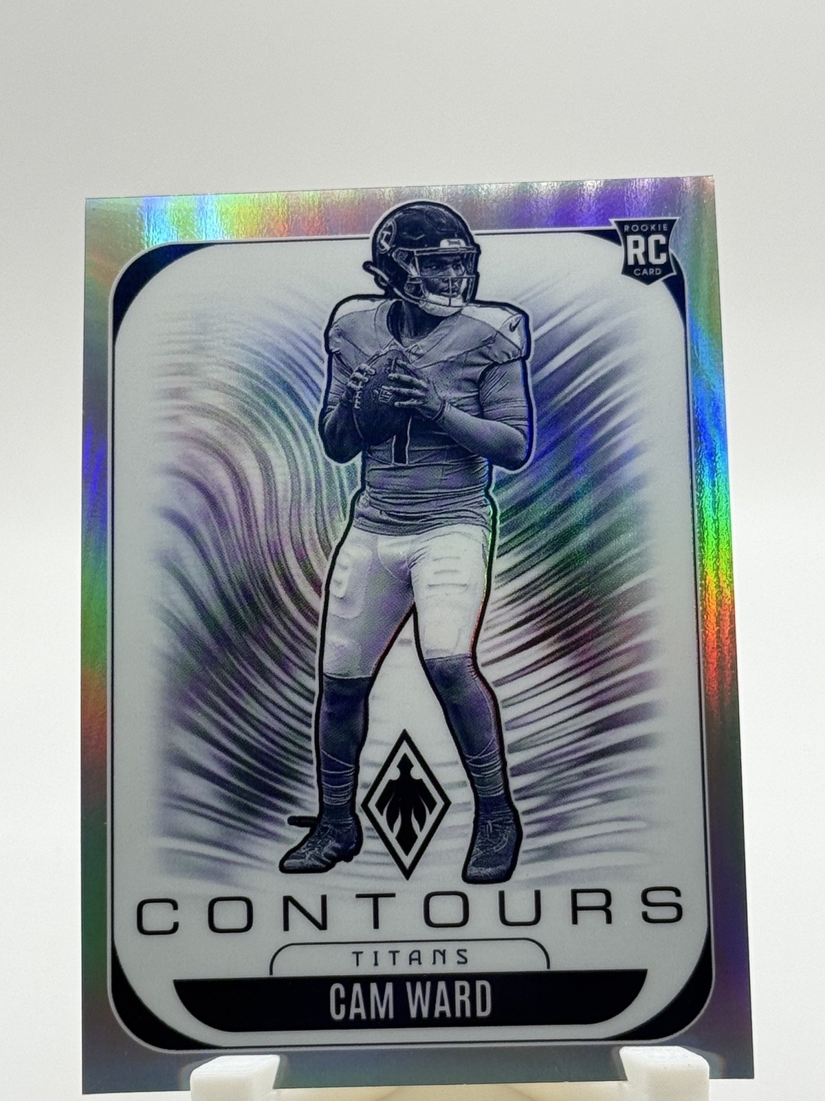 2025 Panini Phoenix #31 Cam Ward Contours Silver RC Rookie Titans