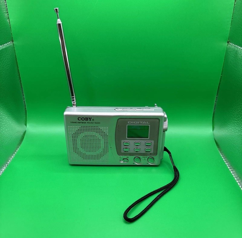Coby 9 Band AM/FM/SW Pocket Radio CX-CB91. With Alarm. Works. Good Condition
