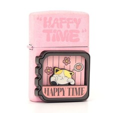Zippo Feuerzeug 205 Asia Custom / Moving Emblem Cat`s Diary Series Happy...