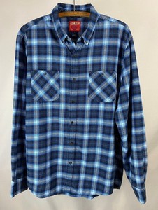 Vintage 90s BIG MAC Blue Plaid Flannel Shirt