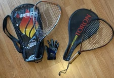 Ektelon RacquetBall Racquets Graphite 900 X small  & Energy F3 Stability Pair