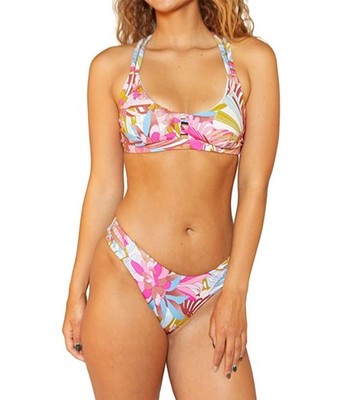 Hurley Max Palm Paradise Bikini Bottoms Size Small A2820