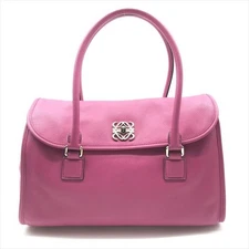 LOEWE Alamo 36 Anagram Leather Turnlock Shoulder Bag in Pink