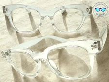 Classic Vintage Retro Blue Light Block Computer EYE GLASSES Crystal Clear Frame