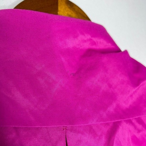 Talbots Womens 10 Rain Jacket Pink Zip Up Snap Pockets Vented Waterproof Fuchsia - Picture 5 of 8