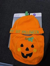 Neat Solutions My First Halloween Set  of Bib and Hat 