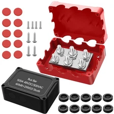 Ruibapa 500A Bus Bar 48V DC Automotive Marine Battery Terminal Distribution B...