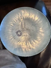 Zurich SIGAL Hammered Aluminum Pewter Plate 8.25”