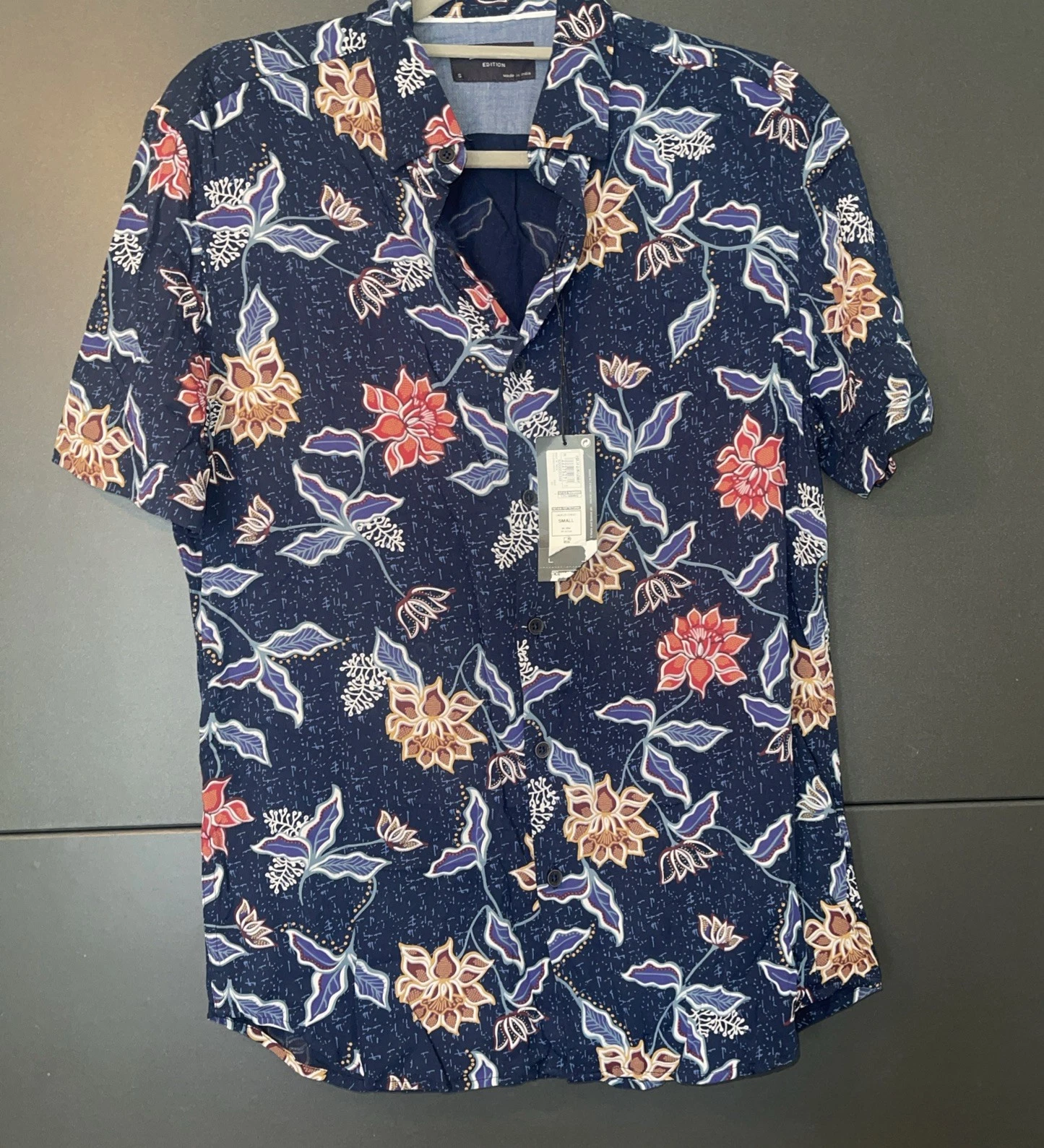 M&S Limited Edition Floral Short Sleeve Shirt SzS