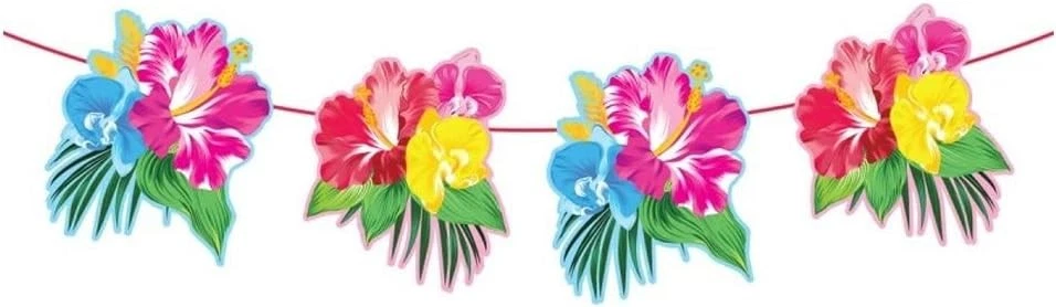 Guirnalda de flores tropicales Folat 20716 - 6 m, multicolor Foto 2 de 2