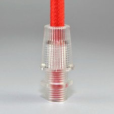 7 Stück Klemmnippel Zugentlastung M10 transparent, ideal auch für Textilkabel 